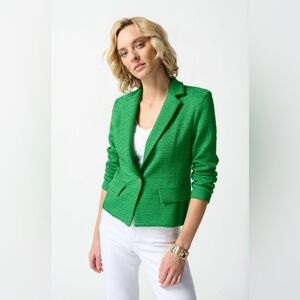 New York & Company Bright Green Textured Blazer